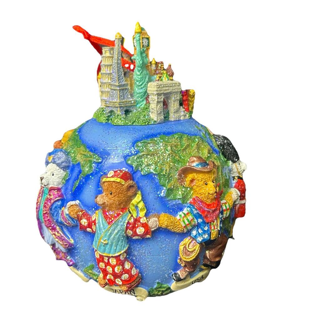 Christopher Radko Christmas Ornament "Teddies Around the World"